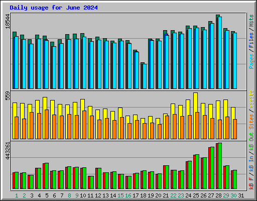 Daily usage for June 2024