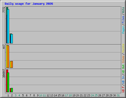 Daily usage for January 2026