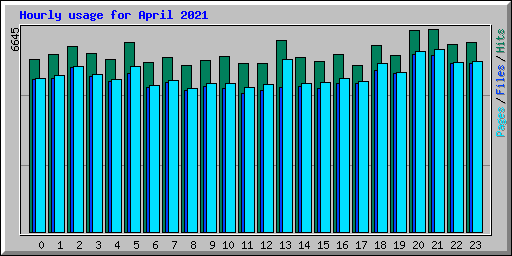 Hourly usage for April 2021