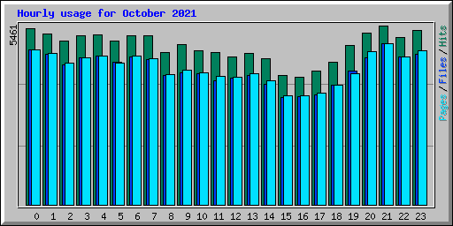 Hourly usage for October 2021