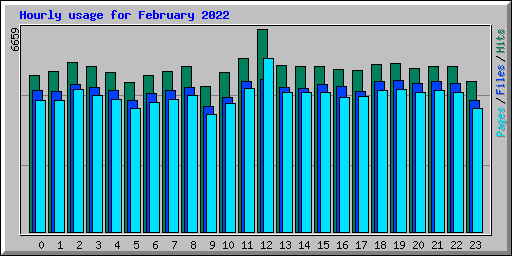 Hourly usage for February 2022