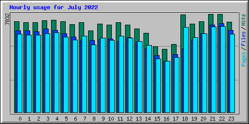 Hourly usage for July 2022