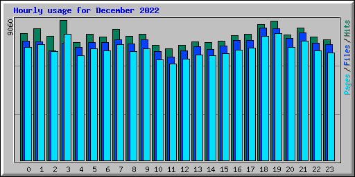 Hourly usage for December 2022