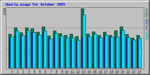 Hourly usage for October 2025