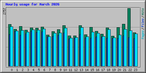 Hourly usage for March 2026