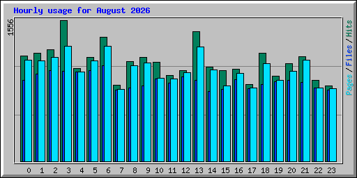 Hourly usage for August 2026